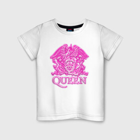 Детская футболка хлопок с принтом Queen  в Кировске, 100% хлопок | круглый вырез горловины, полуприлегающий силуэт, длина до линии бедер | queen | богемская рапсодия | брайан мэи | британская | группа | королева | роджер тейлор | рок | фредди меркьюри