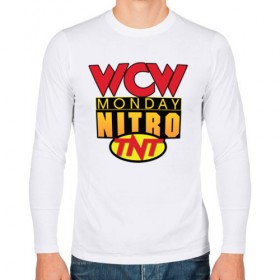Мужской лонгслив хлопок с принтом WCW Monday Night Nitro в Кировске, 100% хлопок |  | nitro | wcw | wrestling | рестлинг
