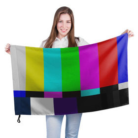 Флаг 3D с принтом Настроечная таблица в Кировске, 100% полиэстер | плотность ткани — 95 г/м2, размер — 67 х 109 см. Принт наносится с одной стороны | television | tv | настроечная таблица | тв | телевизор