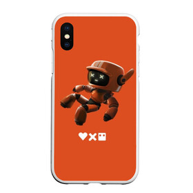 Чехол для iPhone XS Max матовый с принтом Love Death + Robots в Кировске, Силикон | Область печати: задняя сторона чехла, без боковых панелей | love death robots | netflix | аниматрица | короткометражка | любовь | мультик | мультисериал | надпись | нетфликс | оранжевый | пафос | робот | роботы | сериал | треш | хипстер