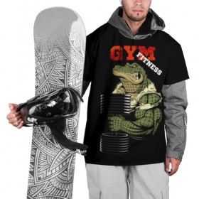 Накидка на куртку 3D с принтом GYM fitness в Кировске, 100% полиэстер |  | 