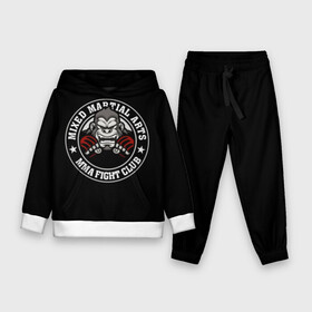 Детский костюм 3D (с толстовкой) с принтом MMA в Кировске,  |  | animal | athlet | club | cool | emblem | extreme | fighter | fighting | gorilla | logo | mma | sign | sport | stars | text | атлет | боец | бойцовский | горилла | единоборства | животное | звезды | знак | клуб | крутой | логотип | надпись | перчатки | при