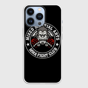 Чехол для iPhone 13 Pro с принтом MMA в Кировске,  |  | animal | athlet | club | cool | emblem | extreme | fighter | fighting | gorilla | logo | mma | sign | sport | stars | text | атлет | боец | бойцовский | горилла | единоборства | животное | звезды | знак | клуб | крутой | логотип | надпись | перчатки | при