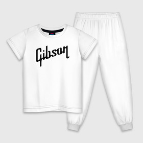 Детская пижама хлопок с принтом Gibson в Кировске, 100% хлопок |  брюки и футболка прямого кроя, без карманов, на брюках мягкая резинка на поясе и по низу штанин
 | gibson | гибсон