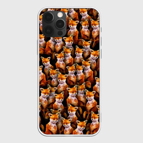Чехол для iPhone 12 Pro с принтом Упоротые лисы в Кировске, силикон | область печати: задняя сторона чехла, без боковых панелей | fox | животные | лис | лиса | лисичка | мем | паттрен | рыжий | толпа | упортый | фыр фыр