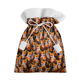 Подарочный 3D мешок с принтом Упоротые лисы в Кировске, 100% полиэстер | Размер: 29*39 см | fox | животные | лис | лиса | лисичка | мем | паттрен | рыжий | толпа | упортый | фыр фыр