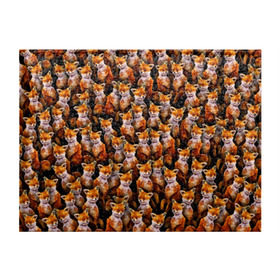 Обложка для студенческого билета с принтом Упоротые лисы в Кировске, натуральная кожа | Размер: 11*8 см; Печать на всей внешней стороне | fox | животные | лис | лиса | лисичка | мем | паттрен | рыжий | толпа | упортый | фыр фыр