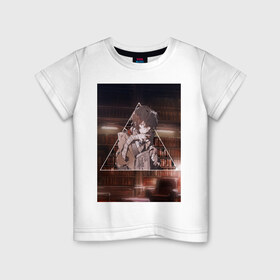 Детская футболка хлопок с принтом ДАЗАЙ в Кировске, 100% хлопок | круглый вырез горловины, полуприлегающий силуэт, длина до линии бедер | бродячие псы | дадзай | осаму | осаму дазай