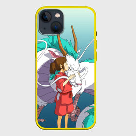 Чехол для iPhone 13 с принтом Тихиро целует Хаку в Кировске,  |  | anime | spirited away | аниме | дракон | миядзаки | мультфильм | сэн | тихиро | унесённые призраками | хаку