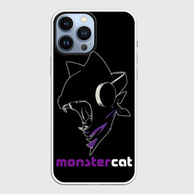 Чехол для iPhone 13 Pro Max с принтом Monstercat в Кировске,  |  | Тематика изображения на принте: monstercat | клуб | клубная музыка | кот | котенок | кошка | лейбл | монстар | монстар кет | монстер | музыка | танцевальная музыка | электронная | электронная музыка