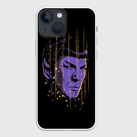 Чехол для iPhone 13 mini с принтом Спок в Кировске,  |  | spock | star fleet | star trek | uss enterprise | академия звёздного флота | дискавери | звёздный путь | звёздный флот | кино | космический корабль | космос | спок | стар трек | энтерпрайз