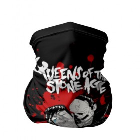 Бандана-труба 3D с принтом Queens of the Stone Age в Кировске, 100% полиэстер, ткань с особыми свойствами — Activecool | плотность 150‒180 г/м2; хорошо тянется, но сохраняет форму | Тематика изображения на принте: josh homme | metal | qotsa | queens of the stone age | rock | группы | метал | музыка | рок