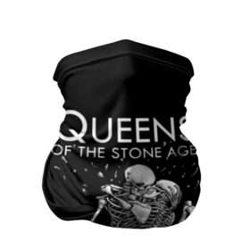 Бандана-труба 3D с принтом Queens of the Stone Age в Кировске, 100% полиэстер, ткань с особыми свойствами — Activecool | плотность 150‒180 г/м2; хорошо тянется, но сохраняет форму | josh homme | metal | qotsa | queens of the stone age | rock | группы | метал | музыка | рок