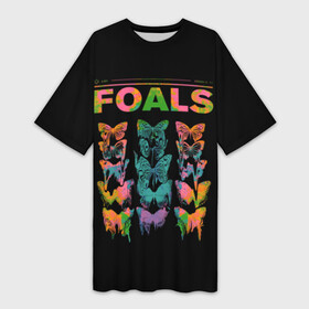 Платье-футболка 3D с принтом Foals в Кировске,  |  | foals | yannis philippakis | группы | дэнс панк | инди | мат рок | музыка | рок | фоалз | яннис филиппакис