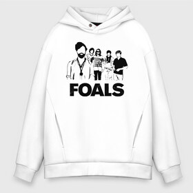 Мужское худи Oversize хлопок с принтом Foals в Кировске, френч-терри — 70% хлопок, 30% полиэстер. Мягкий теплый начес внутри —100% хлопок | боковые карманы, эластичные манжеты и нижняя кромка, капюшон на магнитной кнопке | foals | yannis philippakis | группы | дэнс панк | инди | мат рок | музыка | рок | фоалз | яннис филиппакис