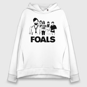 Женское худи Oversize хлопок с принтом Foals в Кировске, френч-терри — 70% хлопок, 30% полиэстер. Мягкий теплый начес внутри —100% хлопок | боковые карманы, эластичные манжеты и нижняя кромка, капюшон на магнитной кнопке | foals | yannis philippakis | группы | дэнс панк | инди | мат рок | музыка | рок | фоалз | яннис филиппакис