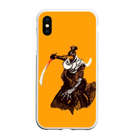 Чехол для iPhone XS Max матовый с принтом Sekiro shadows die twice в Кировске, Силикон | Область печати: задняя сторона чехла, без боковых панелей | Тематика изображения на принте: dark souls | from software | game | pc | sekiro | sekiro shadow | sekiro shadows die twice | воин | игра | катана | кровь | меч | ниндзя | пк | самурай | секиро | шиноби | япония