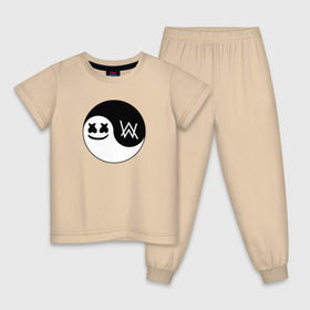 Детская пижама хлопок с принтом Marshmello VS Alan Walker в Кировске, 100% хлопок |  брюки и футболка прямого кроя, без карманов, на брюках мягкая резинка на поясе и по низу штанин
 | 