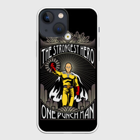 Чехол для iPhone 13 mini с принтом сильнейший герой в Кировске,  |  | one punch man | onepunchman | oppai | аниме | ван панч мен | ванпанчмен | манга | сайтама | супергерои | человек один удар