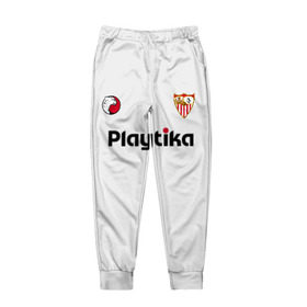 Мужские брюки 3D с принтом Sevilla FC (2018-2019) в Кировске, 100% полиэстер | манжеты по низу, эластичный пояс регулируется шнурком, по бокам два кармана без застежек, внутренняя часть кармана из мелкой сетки | 