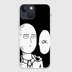 Чехол для iPhone 13 mini с принтом One Puncn Man OK в Кировске,  |  | one punch man | onepunchman | oppai | аниме | ван панч мен | ванпанчмен | манга | сайтама | супергерои | человек один удар