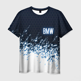 Мужская футболка 3D с принтом BMW в Кировске, 100% полиэфир | прямой крой, круглый вырез горловины, длина до линии бедер | Тематика изображения на принте: bmw | bmw 3 | bmw x3 | bmw x5 | bmw x6 | бмв | бмв 3 | бмв 5 | бмв 7. | бмв е39 | бмв х3 | бмв х5 | бмв х6