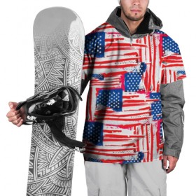 Накидка на куртку 3D с принтом Флаг США Американский стиль в Кировске, 100% полиэстер |  | Тематика изображения на принте: 