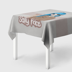 Скатерть 3D с принтом Sally Face в Кировске, 100% полиэстер (ткань не мнется и не растягивается) | Размер: 150*150 см | blue | diane | face | fisher | gizmo | henry | johnson | killer | larry | sally | генри | гизмо | джонсон | диана | ларри | лицо | салли | фейс | фишер