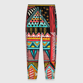 Мужские брюки 3D с принтом Африканский стиль  в Кировске, 100% полиэстер | манжеты по низу, эластичный пояс регулируется шнурком, по бокам два кармана без застежек, внутренняя часть кармана из мелкой сетки | africa | african | pattern | style | trend | африка | африканский стиль | геометрия | мода | орнамент | паттерн | стиль | тренд