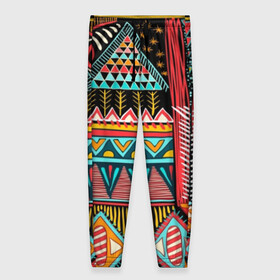 Женские брюки 3D с принтом Африканский стиль  в Кировске, полиэстер 100% | прямой крой, два кармана без застежек по бокам, с мягкой трикотажной резинкой на поясе и по низу штанин. В поясе для дополнительного комфорта — широкие завязки | africa | african | pattern | style | trend | африка | африканский стиль | геометрия | мода | орнамент | паттерн | стиль | тренд