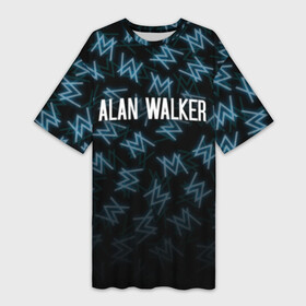 Платье-футболка 3D с принтом ALAN WALKER в Кировске,  |  | alan walker | alan walker alone. | alan walker faded | alan walker feat | alan walker lonely | алан волкер