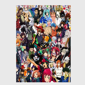 Скетчбук с принтом ANIME HEROES в Кировске, 100% бумага
 | 48 листов, плотность листов — 100 г/м2, плотность картонной обложки — 250 г/м2. Листы скреплены сверху удобной пружинной спиралью | Тематика изображения на принте: anime heroes | gintama | high school dxd | no game no life | one piece | re:creators | satsuriku no tenshi | shokugeki no soma | sword art online | violet evergarden | аниме герои | атака на титанов | б | без игры жизни нет | бездомный бог | 
