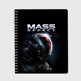 Тетрадь с принтом Mass Effect в Кировске, 100% бумага | 48 листов, плотность листов — 60 г/м2, плотность картонной обложки — 250 г/м2. Листы скреплены сбоку удобной пружинной спиралью. Уголки страниц и обложки скругленные. Цвет линий — светло-серый
 | andromeda | n7 | игры | компьютерные игры | масс эффект