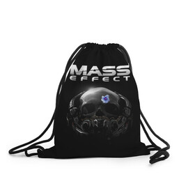 Рюкзак-мешок 3D с принтом Mass Effect в Кировске, 100% полиэстер | плотность ткани — 200 г/м2, размер — 35 х 45 см; лямки — толстые шнурки, застежка на шнуровке, без карманов и подкладки | andromeda | n7 | игры | компьютерные игры | масс эффект