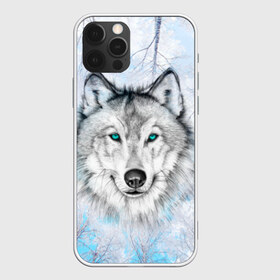 Чехол для iPhone 12 Pro Max с принтом Волк в Кировске, Силикон |  | Тематика изображения на принте: берёзы | волчара | глаза | зима | лес | матёрый | небо | собака | хищник