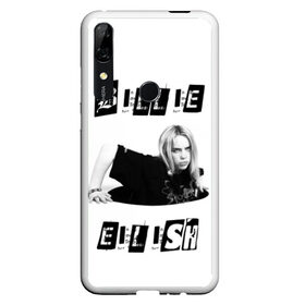 Чехол для Honor P Smart Z с принтом Billie Eilish в Кировске, Силикон | Область печати: задняя сторона чехла, без боковых панелей | bad guy | bellyache | billie eilish | bury a friend | ocean eyes | when we all fall asleep where do we go | билли айлиш | музыка | певица