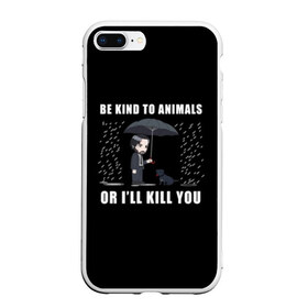 Чехол для iPhone 7Plus/8 Plus матовый с принтом Be Kind to Animals в Кировске, Силикон | Область печати: задняя сторона чехла, без боковых панелей | be kind to animals | cinema | dog | dogs | john wick | keanu reeves | джон уик | животные | пес | собака