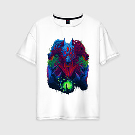 Женская футболка хлопок Oversize с принтом Hyper Beast в Кировске, 100% хлопок | свободный крой, круглый ворот, спущенный рукав, длина до линии бедер
 | art | counter strike | cs | cs go | csgo | game | go | monster | steam | арт | зверь | игра | кс | ксго | монстр | скоростной | чудовище