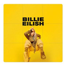 Магнитный плакат 3Х3 с принтом Billie Eilish в Кировске, Полимерный материал с магнитным слоем | 9 деталей размером 9*9 см | Тематика изображения на принте: bad guy | bellyache | billie eilish | bury a friend | ocean eyes | when we all fall asleep where do we go | билли айлиш | музыка | певица