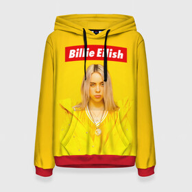 Женская толстовка 3D с принтом Billie Eilish в Кировске, 100% полиэстер  | двухслойный капюшон со шнурком для регулировки, мягкие манжеты на рукавах и по низу толстовки, спереди карман-кенгуру с мягким внутренним слоем. | bad guy | bellyache | billie eilish | bury a friend | ocean eyes | when we all fall asleep where do we go | билли айлиш | музыка | певица