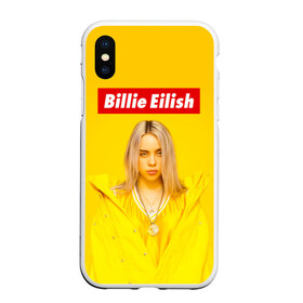 Чехол для iPhone XS Max матовый с принтом Billie Eilish в Кировске, Силикон | Область печати: задняя сторона чехла, без боковых панелей | Тематика изображения на принте: bad guy | bellyache | billie eilish | bury a friend | ocean eyes | when we all fall asleep where do we go | билли айлиш | музыка | певица