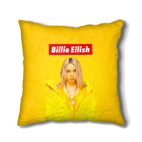 Подушка 3D с принтом Billie Eilish в Кировске, наволочка – 100% полиэстер, наполнитель – холлофайбер (легкий наполнитель, не вызывает аллергию). | состоит из подушки и наволочки. Наволочка на молнии, легко снимается для стирки | bad guy | bellyache | billie eilish | bury a friend | ocean eyes | when we all fall asleep where do we go | билли айлиш | музыка | певица