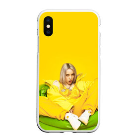 Чехол для iPhone XS Max матовый с принтом Billie Eilish в Кировске, Силикон | Область печати: задняя сторона чехла, без боковых панелей | bad guy | bellyache | billie eilish | bury a friend | ocean eyes | when we all fall asleep where do we go | билли айлиш | музыка | певица