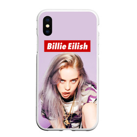 Чехол для iPhone XS Max матовый с принтом Billie Eilish в Кировске, Силикон | Область печати: задняя сторона чехла, без боковых панелей | bad guy | bellyache | billie eilish | bury a friend | ocean eyes | when we all fall asleep where do we go | билли айлиш | музыка | певица