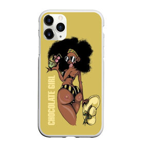 Чехол для iPhone 11 Pro Max матовый с принтом Chocolate girl в Кировске, Силикон |  | africa | african | beautiful | big | black | chocolate | cocktail | exotic | girl | hat | look | round | slim | sunny | turn | африка | большие | взгляд | девушка | держит | коктейль | красивая | круглы | купальник | надпись | очки | полосатый |