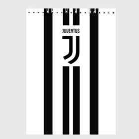 Скетчбук с принтом Juventus в Кировске, 100% бумага
 | 48 листов, плотность листов — 100 г/м2, плотность картонной обложки — 250 г/м2. Листы скреплены сверху удобной пружинной спиралью | juventus | ronaldo | роналдо | ювентус