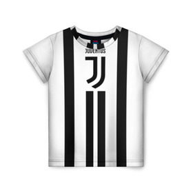 Детская футболка 3D с принтом Juventus в Кировске, 100% гипоаллергенный полиэфир | прямой крой, круглый вырез горловины, длина до линии бедер, чуть спущенное плечо, ткань немного тянется | juventus | ronaldo | роналдо | ювентус