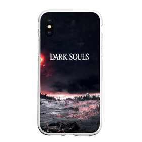 Чехол для iPhone XS Max матовый с принтом DARK SOULS в Кировске, Силикон | Область печати: задняя сторона чехла, без боковых панелей | art | artwork | crown | dark soul | dark souls iii | death | digital art | embers | fanatsy | fire | flames | game | mask | skeletons | воин | минимализм | рыцарь | тёмные души