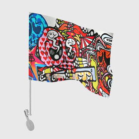 Флаг для автомобиля с принтом Современное искусство в Кировске, 100% полиэстер | Размер: 30*21 см | felipe pantone | grafiti | paint | street art | urban | город | граффити | искусство | кирпичи | краски | рисунки | стена | улицы | уличное искусство