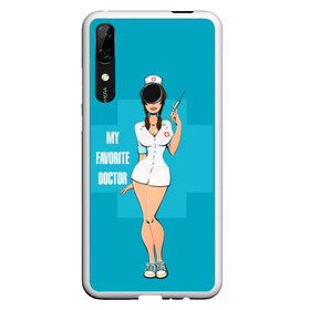 Чехол для Honor P Smart Z с принтом Sexy nurse в Кировске, Силикон | Область печати: задняя сторона чехла, без боковых панелей | Тематика изображения на принте: beautiful | brunette | eyes | figure | girl | green | holding | holiday | legs | long | medical | medicine | nurse | perfect | short | straight | worker | брюнетка | глаза | девушка | держит | длинные | зелёные | идеальная | короткий | красивая | медицина